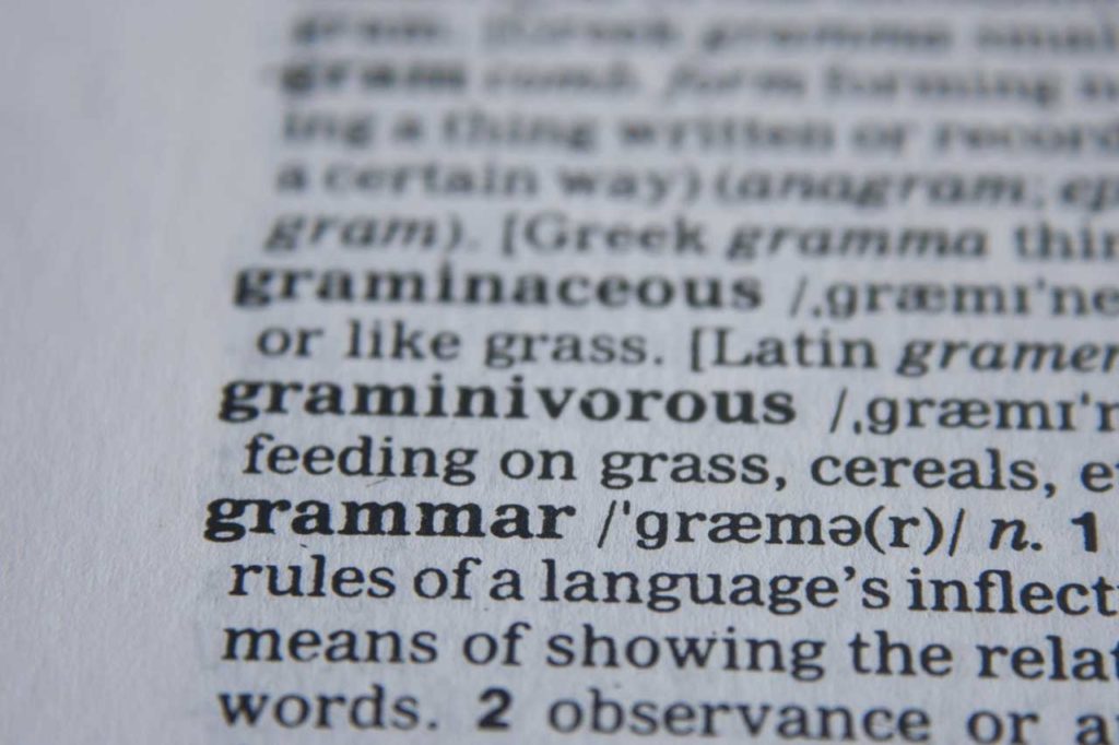 Website grammar examples - Shows examples of grammar