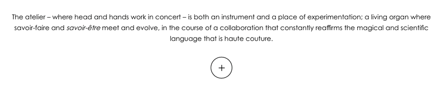 Dior fashion copywriting example