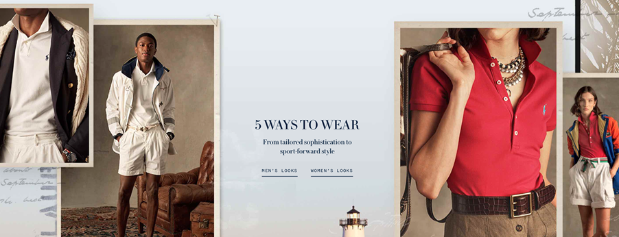 Ralph Lauren website fashion copywriting example