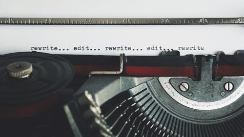 shows an image of a type writer