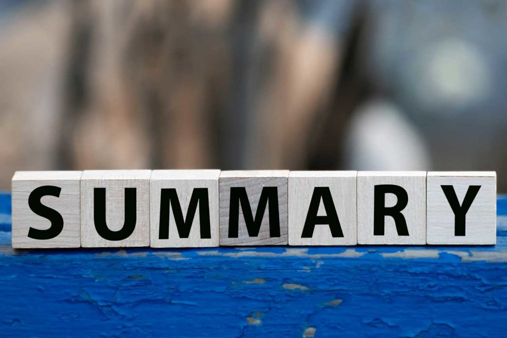 How to write an executive summary - Shows Scrabble letters spelling 'summary'