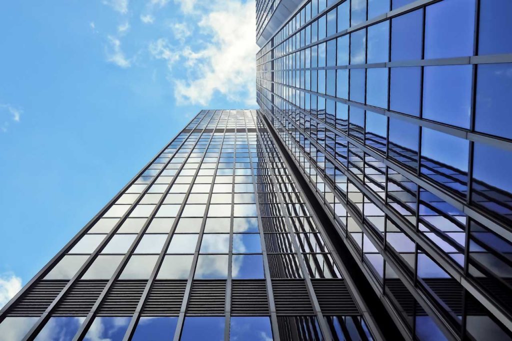 Website copywriting examples - Looking up at a skyscraper
