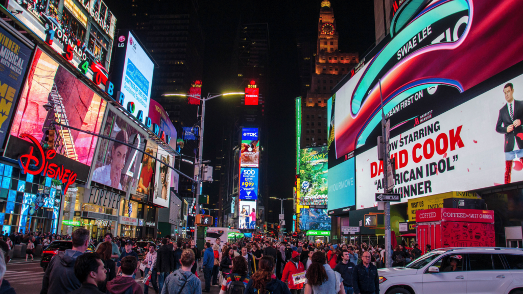 Empathy copywriting - New York Times Square at night