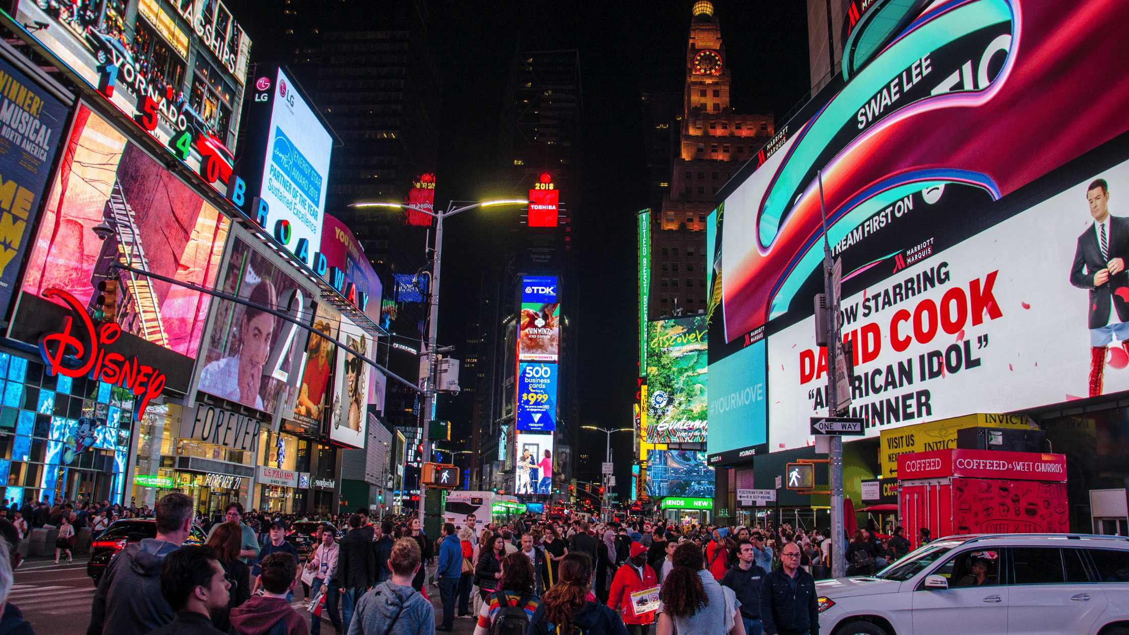 Empathy copywriting - New York Times Square at night