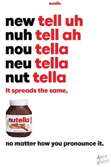 Funny copywriting examples - Shows a Nutella advertisement