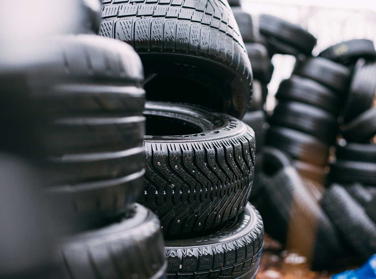 Automotive copywriter - Shows a stack of tyres