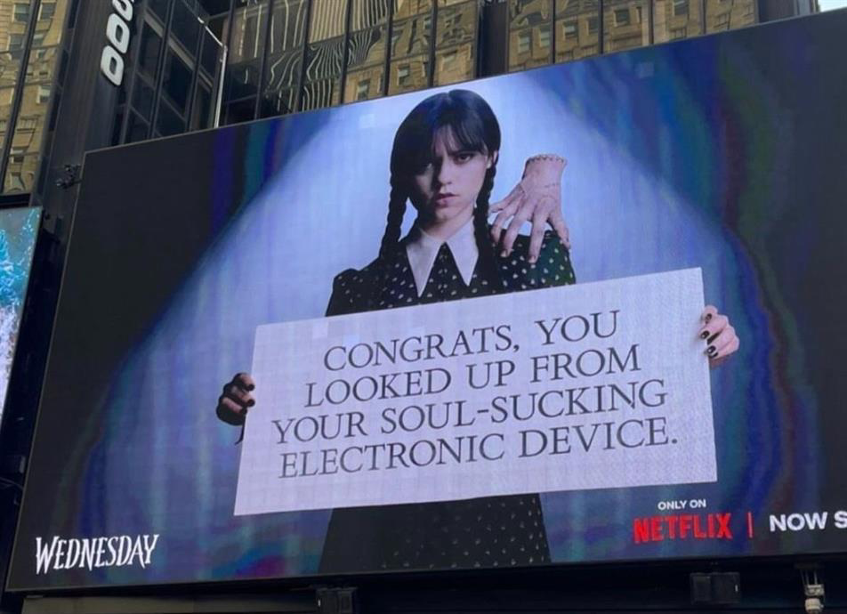 Effective marketing campaign examples - Shows a billboard ad from Netflix