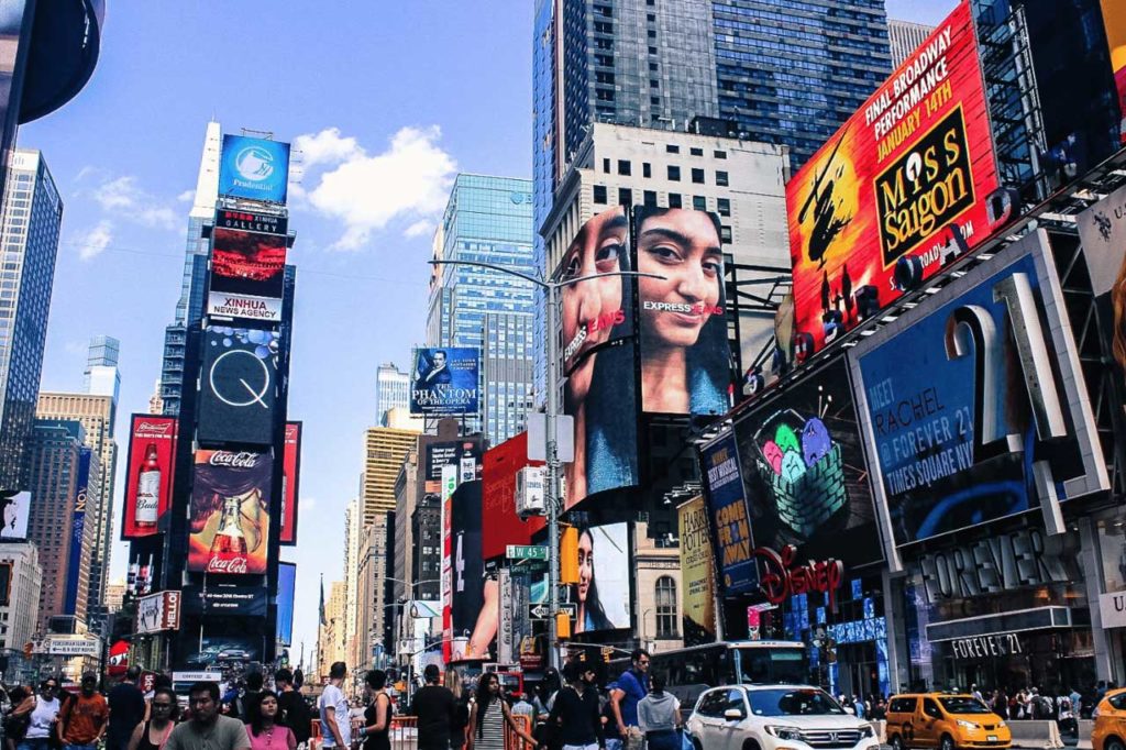 Marketing campaign examples from 2022 - Shows New York's Time Square