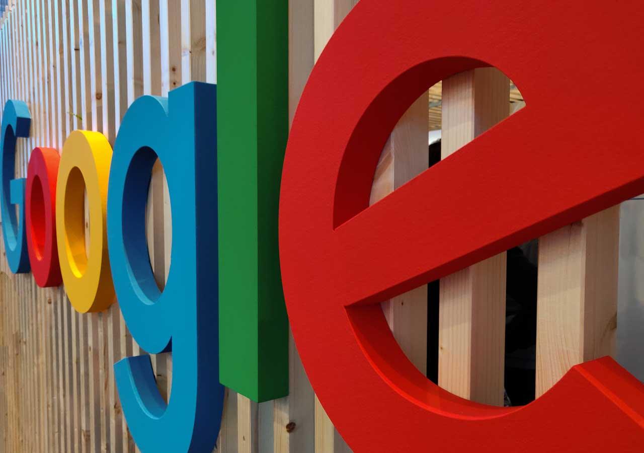 Shows the Google logo