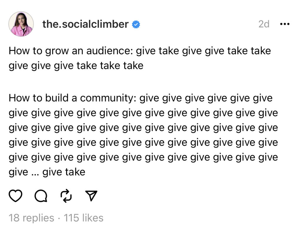 Shows a Tweet from the.socialclimber - Online marketing plan