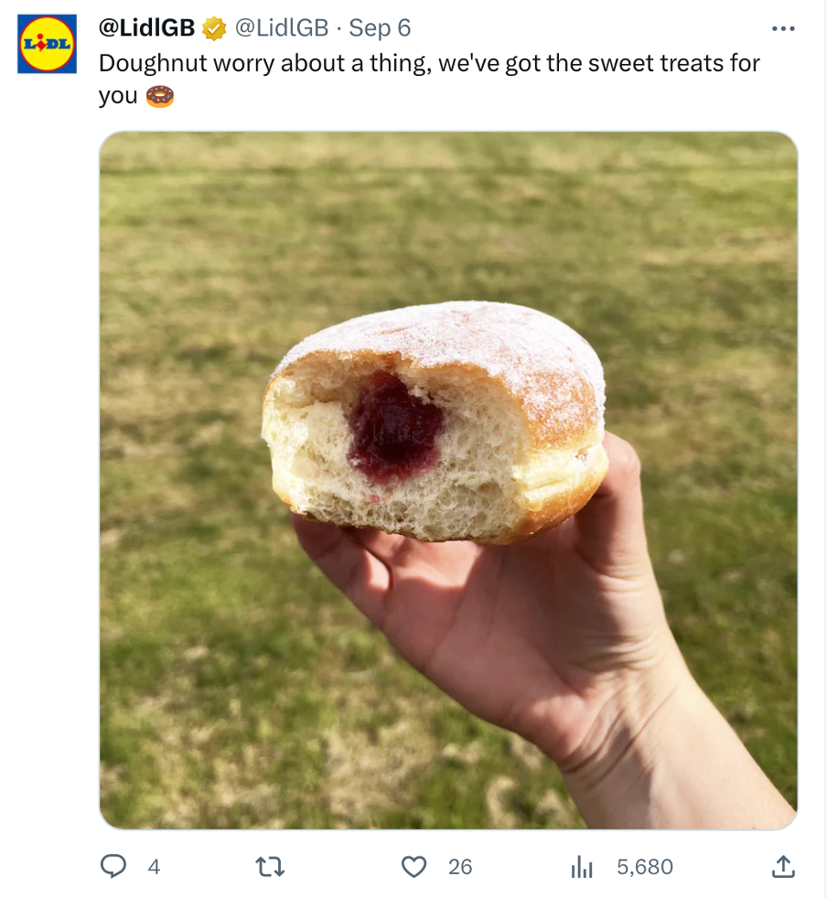 shows an image of a jam doughnut - food description examples