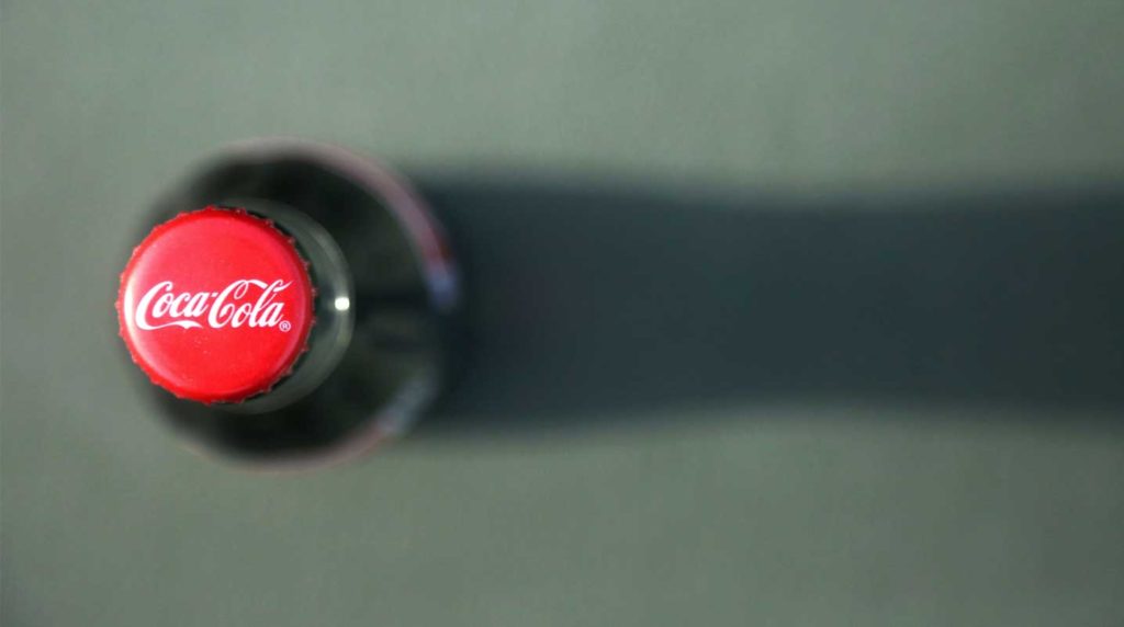 Shows a retro Coca Cola bottle - Food and drink copywriting
