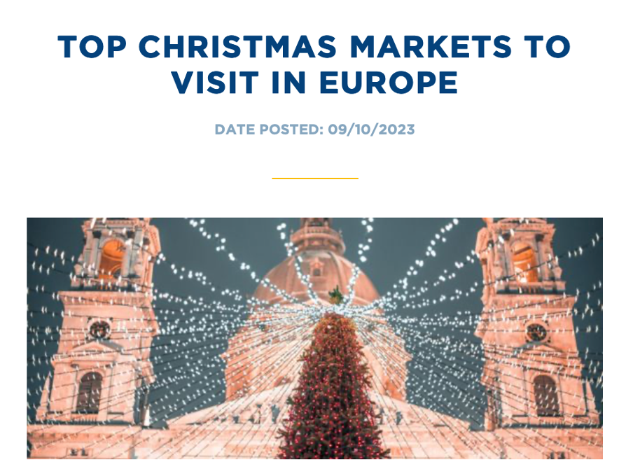 shows a screen shot of a Christmas market