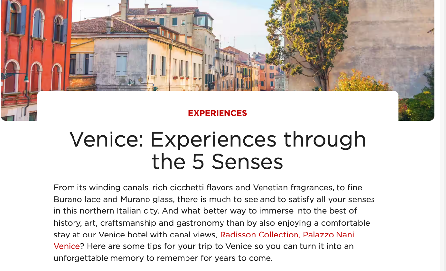 shows an image of Venice in the background with some text