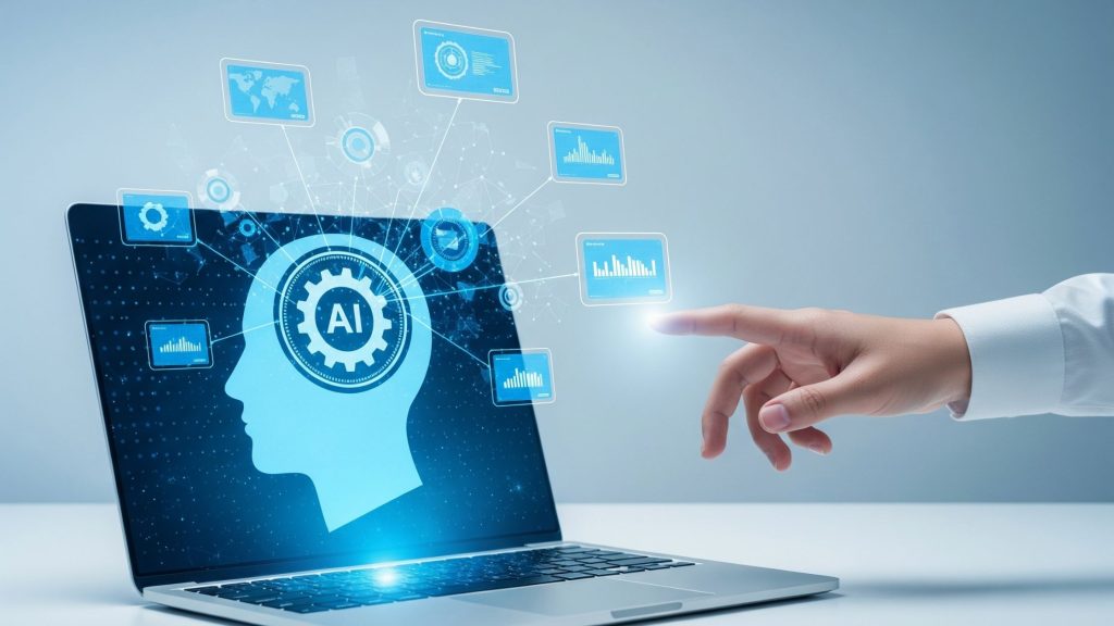 Shows an AI infographic - AI search optimisation